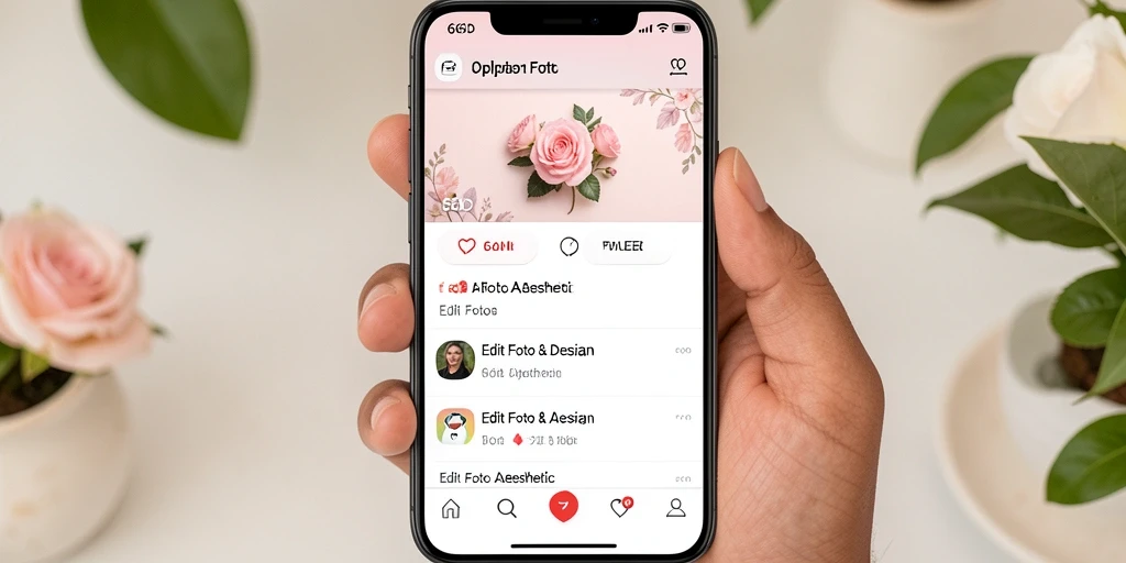 Tampilan antarmuka 66D yang modern dan mudah digunakan untuk Edit Foto Aesthetic.