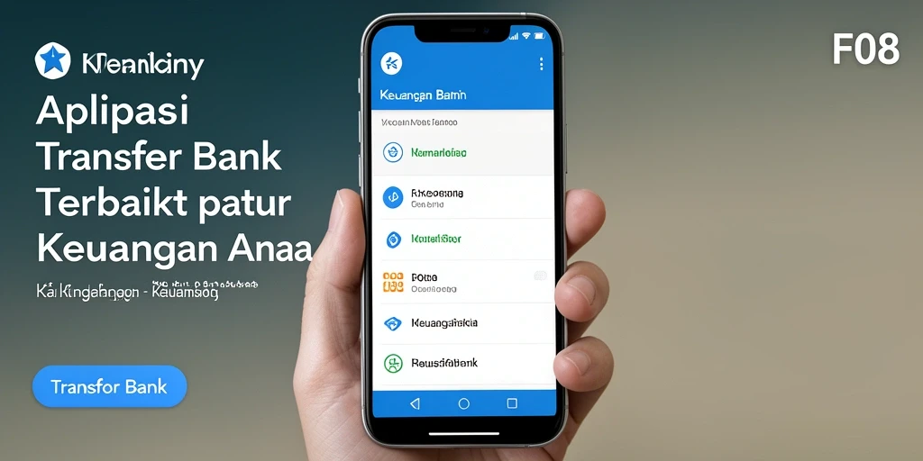 Tampilan antarmuka aplikasi F08 yang memudahkan transfer bank.