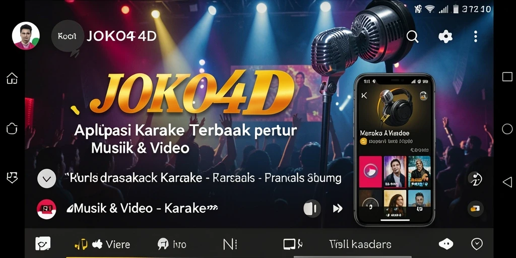 Tampilan antarmuka utama aplikasi Karaoke JOKO4D yang menarik dan fungsional.