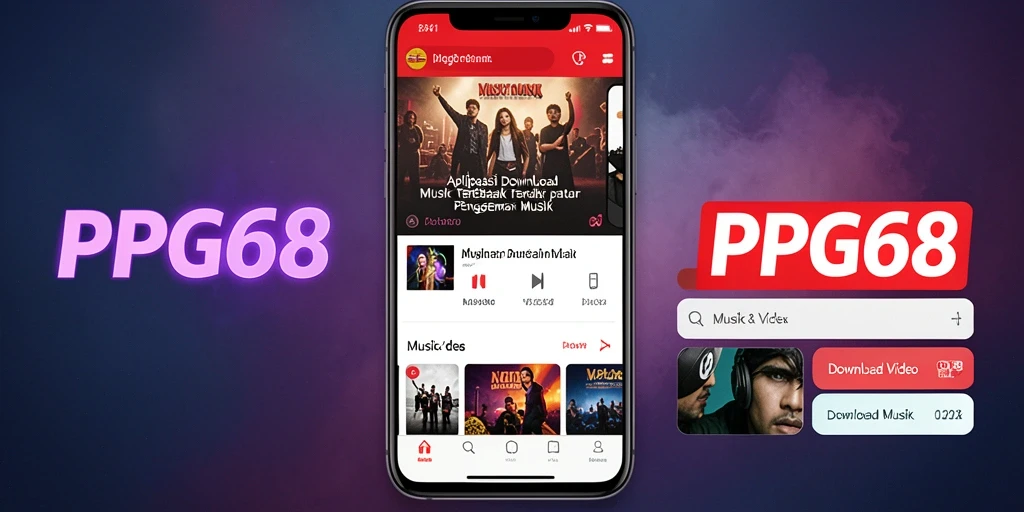 Antarmuka PGG68 yang sederhana dan fungsional untuk Download Musik.