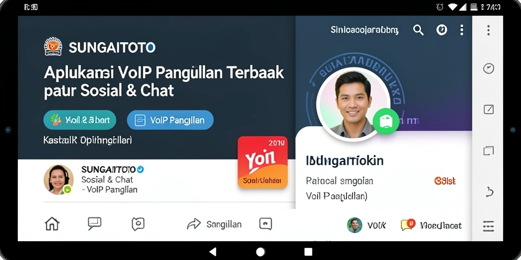 Antarmuka SUNGAITOTO yang menarik untuk VoIP Panggilan.