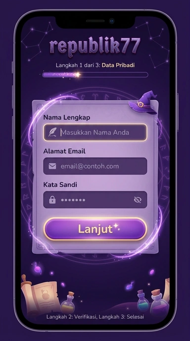 Panduan Registrasi Akun Baru Republik77 untuk Android